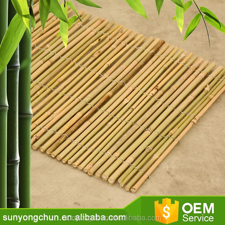 Cheap factory price natural dry split bamboo cane fences yard farming straight fencing roll