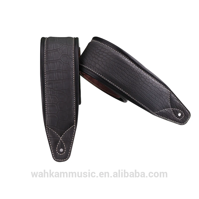 
3 1/4' High Quality Cowhide Padded Leather Guitar Bass Strap Guitar Belt 3 1/4'' High Quality Cowhide Padded Leather Guitar Bass Strap Guitar Belt with&nbsp; Crocodile Deisgn