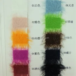 Superseptember free samples 100% Nylon 1.3CM 11NM fancy hairy feather knitting yarn with more than 100 colors