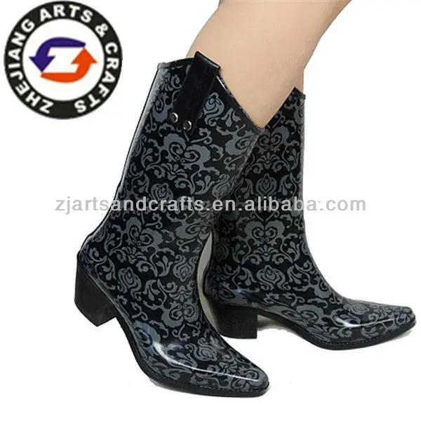 Morden fashion rubber rain cowgirl boots