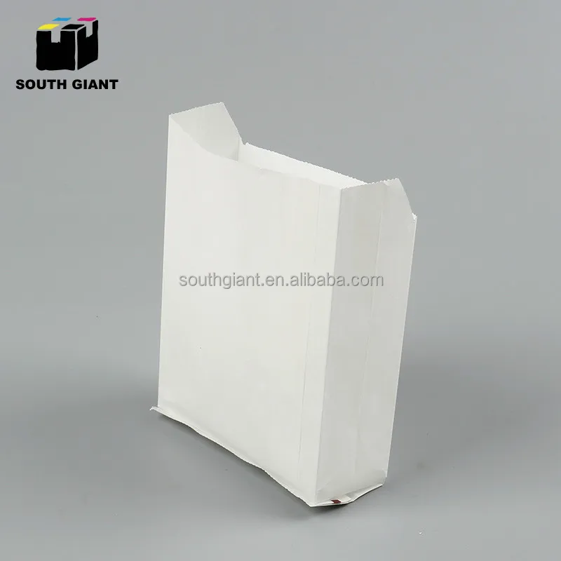 
Custom Logo To Go Take Out White Kraft Paper Biscuit Cookie Goodie Sandwich Fast Food Bag 