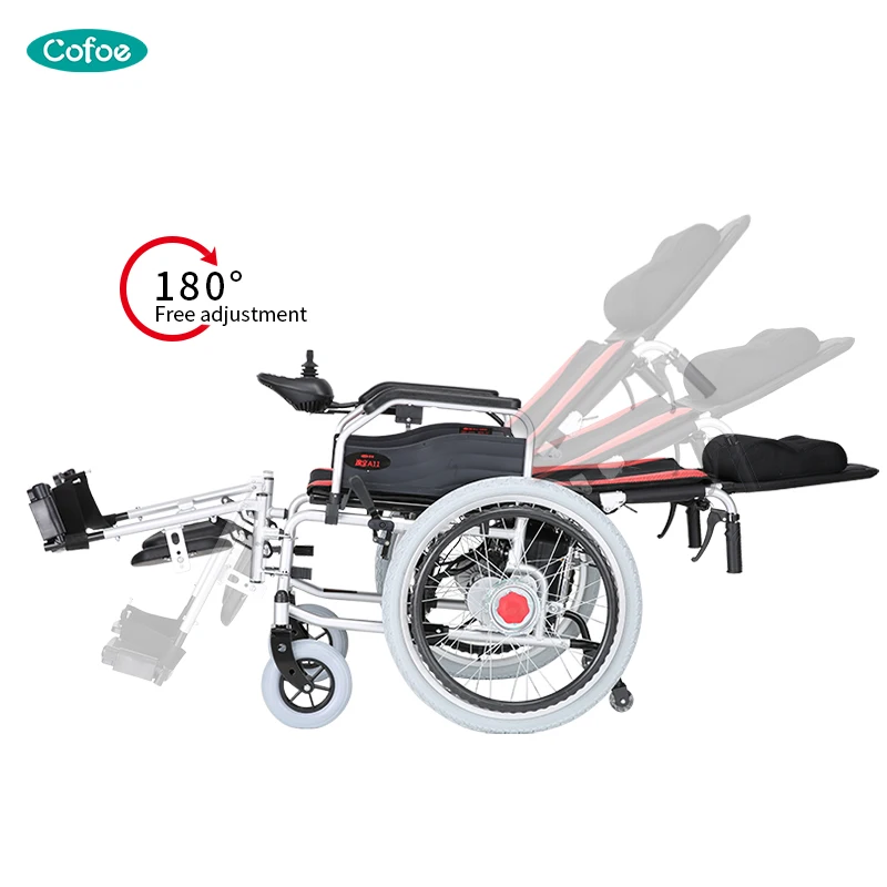 New design lightweight Portable Folding reclining power electric Wheelchair