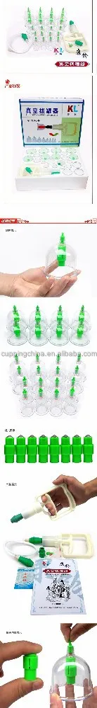 Иглоукалывание купирования ручной насос Вакуумный купирования терапии набор 24 чашки + 8 Магниты баночный массаж лечения