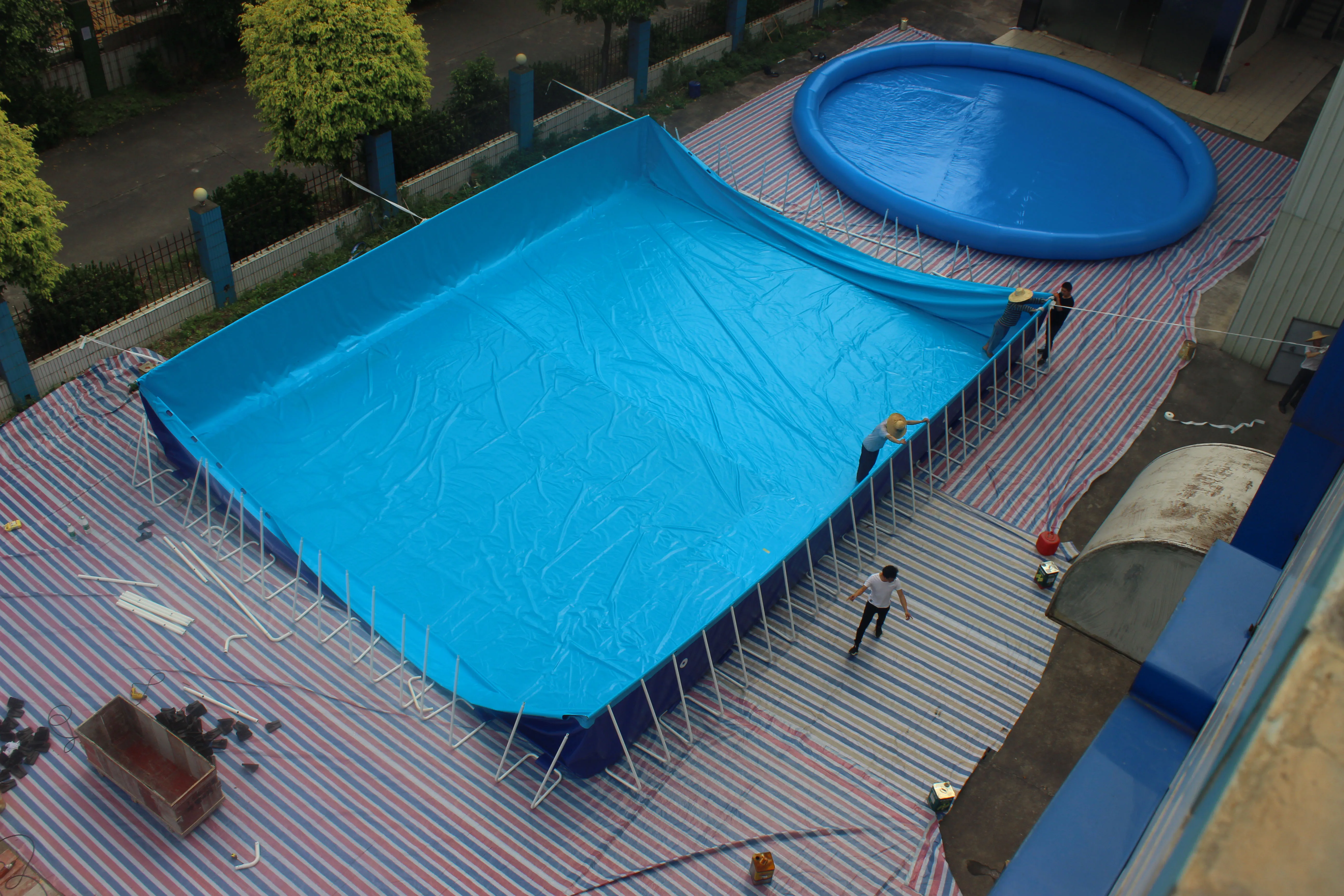 
Summer Outdoor Metal Steel Frame Swimming Pool Equipment 