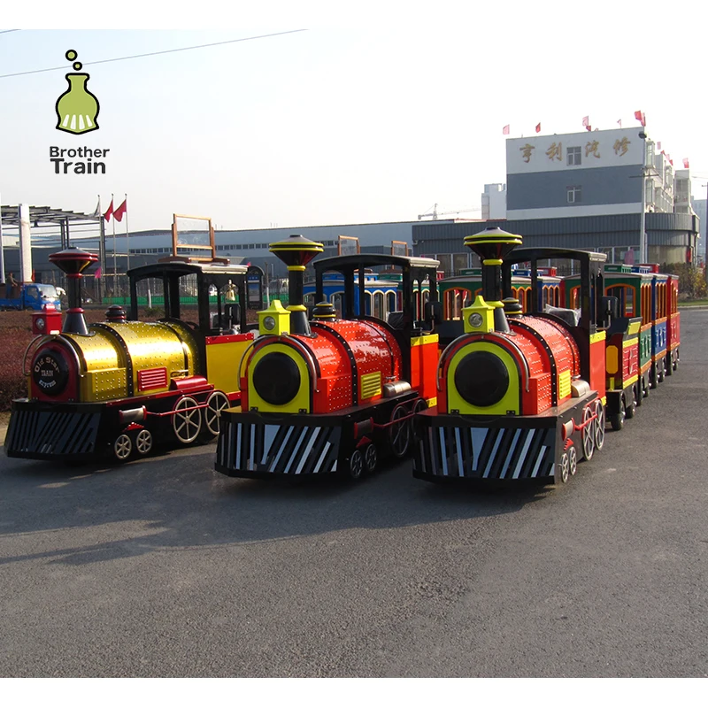 Dual Hydraulic System amusement park electric classical garden drive small train