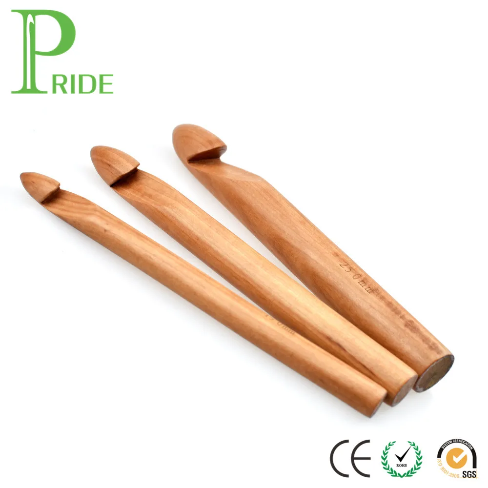 Factory Hot Sale DIY Weave Craft Tools Jumbo Bamboo Wooden Embroidery Hoops Knitting Needles Crochet Hook for Woven