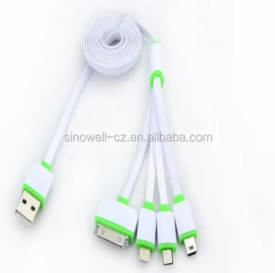  Новая модель 4 головки многозарядный usb-кабель для iphone/samsung/andriod быстрая
