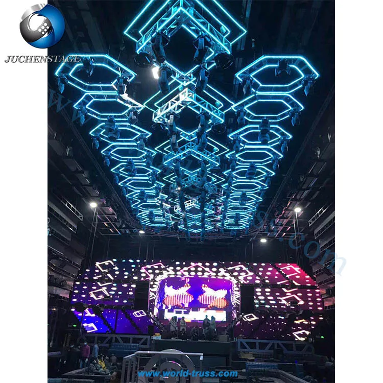Club Bar Dj Stage Lighting Aluminum Truss Structure Rotating Truss Display For Sale