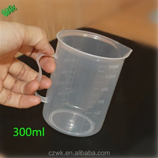 New products 1000ml plastic graduated container with comfortable handle Laboratory Plastic Beakers