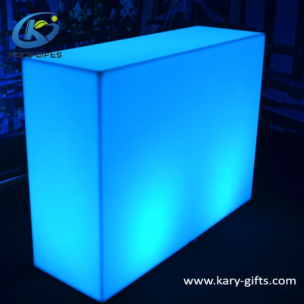 Disco ktv dj entertainment round led glow top poseur table bar counter led event furniture
