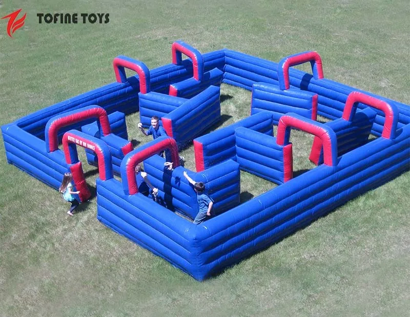 Outdoor interactive inflatable laser corn maze haunted lasertag equipment laser game