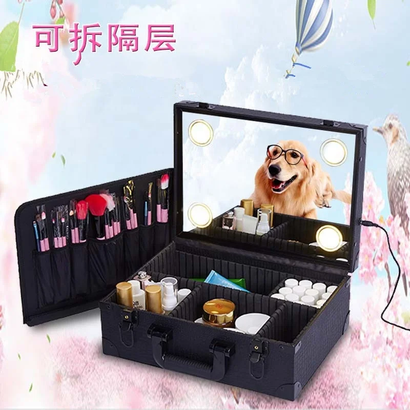 Melason Wholesale  Professional Display Makeup Artist Aluminum Trolley Storage Cosmetic Nail Case