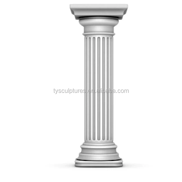 small size antique Roman style stone white marble columns pillars for home garden building decoration