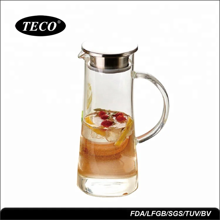 New Design Ice Tea Jug Glass Water Jug With Borosilicate Glass Pitcher