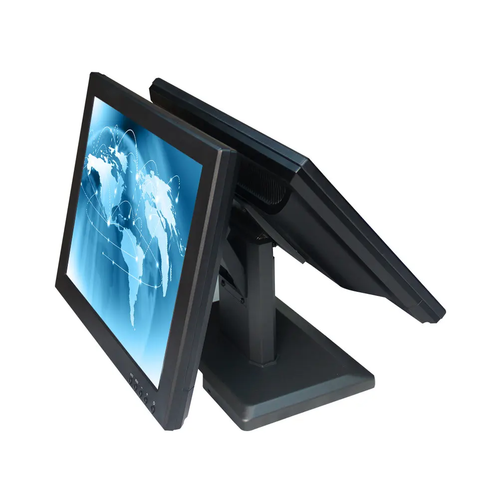 Great quality Dual screen display 15 inch touch monitor LED touch screen monitor for business