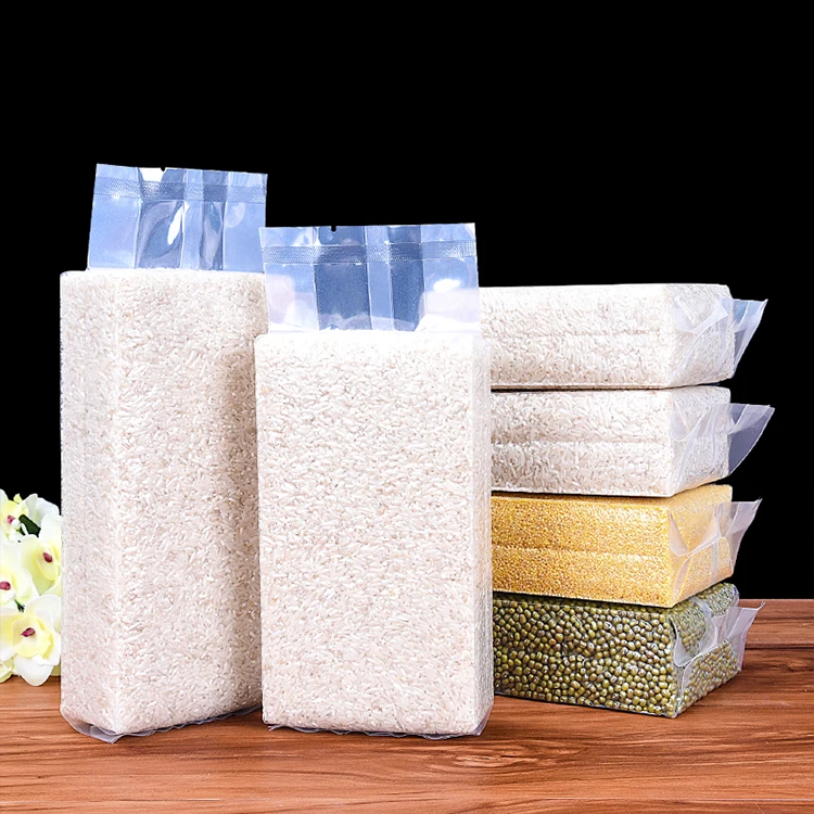 HOYO Custom Side Gusseted Bags Food Grade Vacuum Sealed Rice Packaging Plastic Bag For Rice Packaging