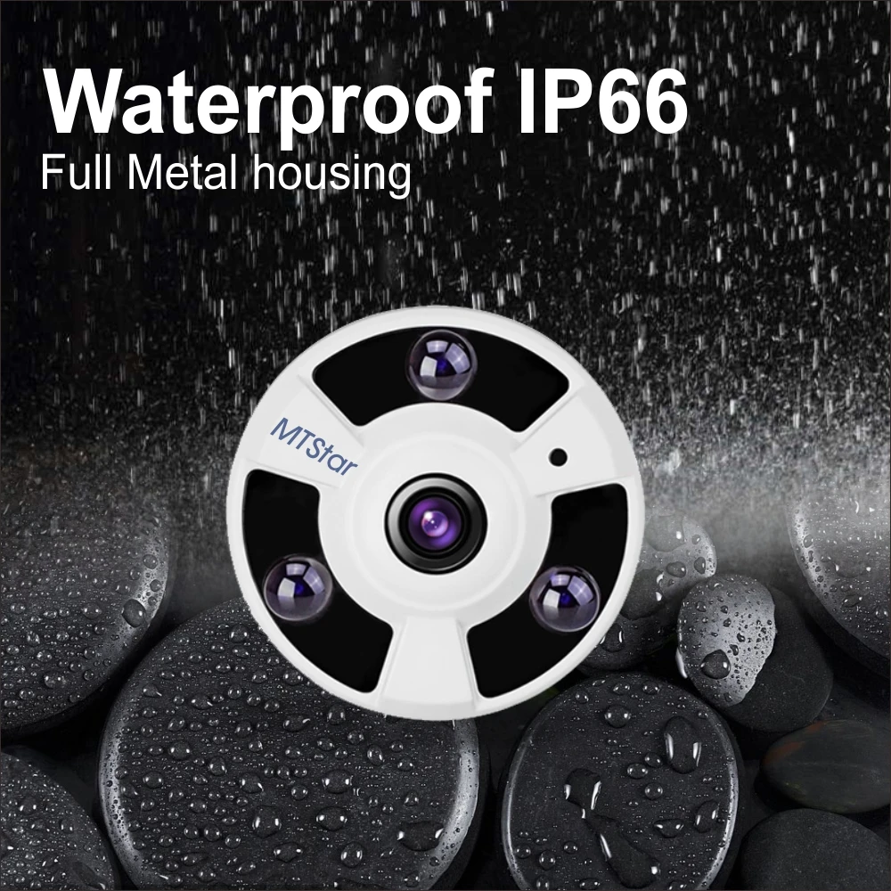 1080P 2 Megapixel Indoor / Outdoor Surveillance Security Camera Video Monitoring Night Vision IP Camera 360 Degree Fisheye Lens