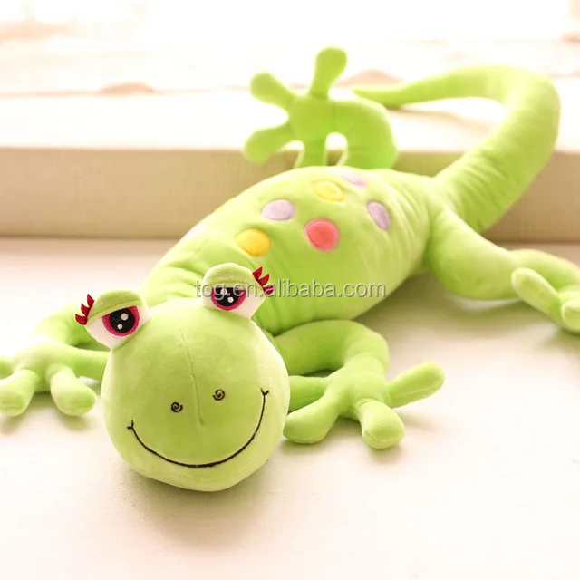 
OEM Wholesale Factory PP Cotton Doll Pillow Plush Green Lizard Toy 