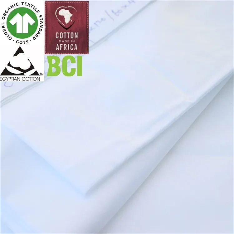 
egyptian cotton fabric for duvet cover 400tc white sateen plain 60*80 