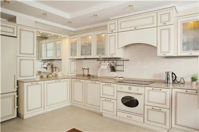 2014 классический дизайн кухонного гарнитура из массива дерева с эфектом патины