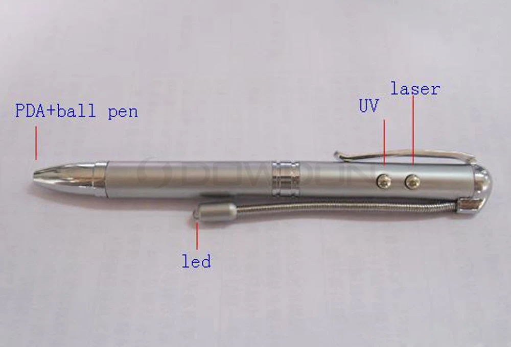 Pen 5 in 1 Laser Pointer UV Light Stylus Tip Flashlight Ballpoint Multifunction