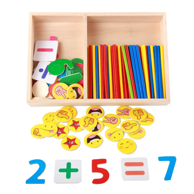 
2021 Wood edcuation toys wooden Digital Math box toys for the Kids learning Educational Toy WMB002 