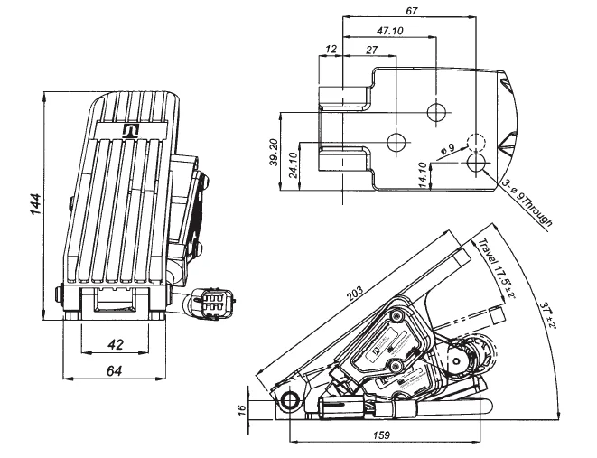 accelerator pedals for controlling electric vehicles and modern hydraulic systems