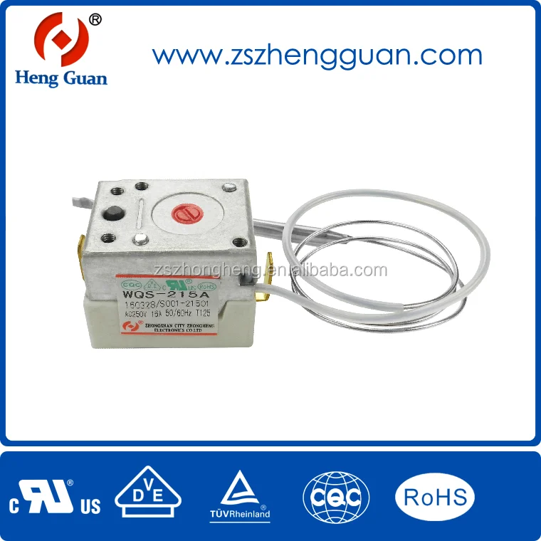 CE manual reset capillary thermostat 16a 250v for Deep fryer