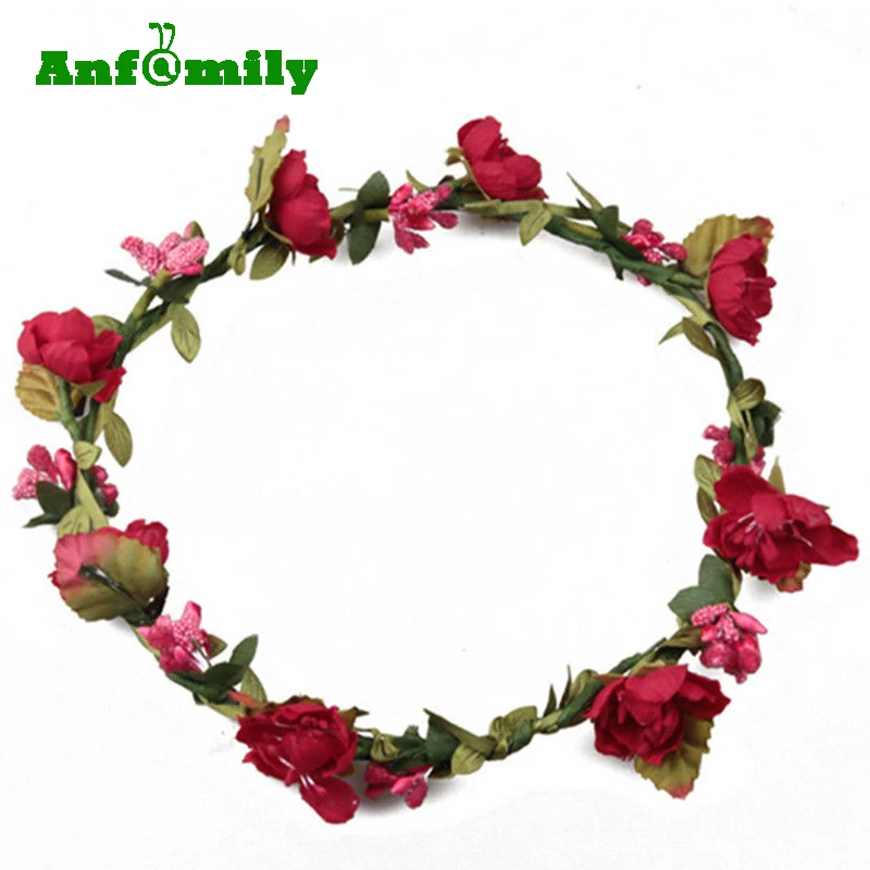 Flower Crown Floral Headband Hair Garland Bridal Head Decoration Wedding