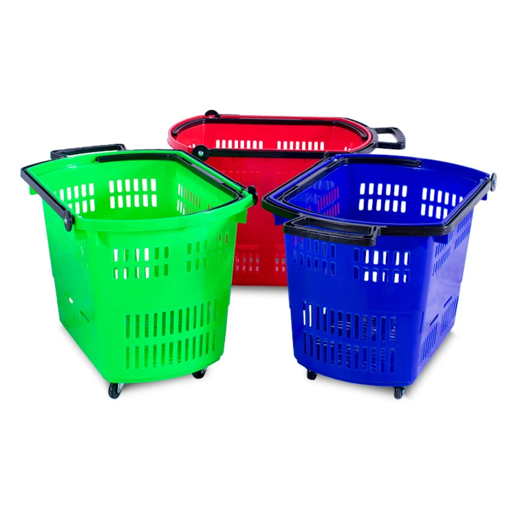  Supermarket Shopping Basket Plastic Folding