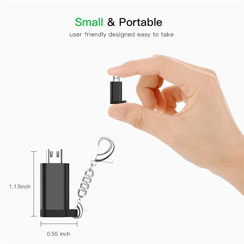 Micro USB male  to Type C Female  Adapter converter  for Samsung s7 LG