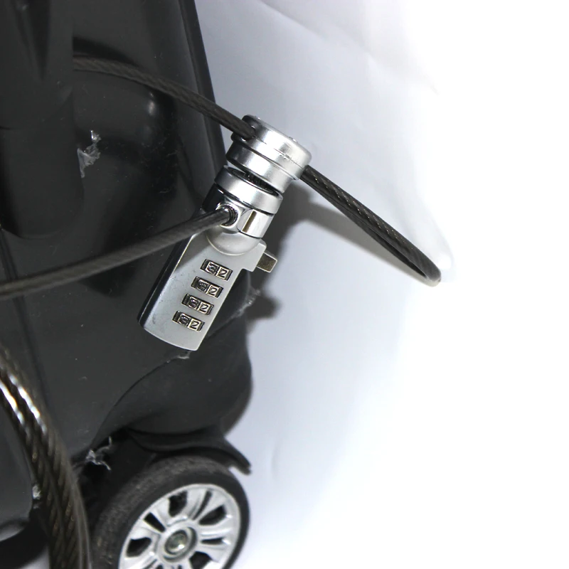 Notebook security cable luggage cases / suitcase anti-theft coded lock