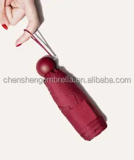 High quality palm size waterproof windproof sun anti uv 5 folding super mini capsule umbrella