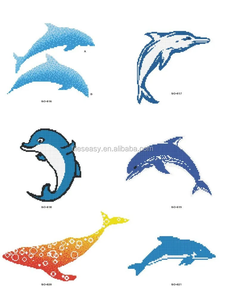 dolphin pattern for pool