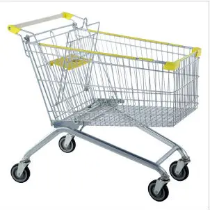 
Europe style shopping trolley/cart in supermarket /store/grocery 