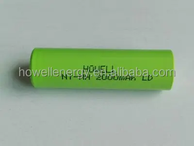 Lipo Battery Howell AA 2000mAh nimh 1.2V rechargeable NiMH battery for solar panel from China factory