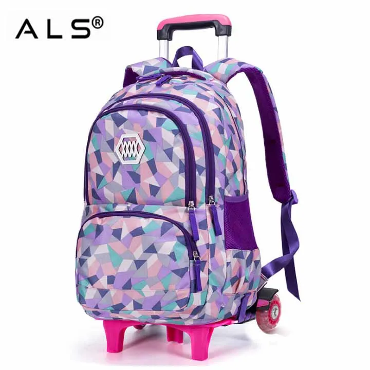 
Wheeled School Bag Children Trolley bag for primary school trolley backpack girls children travel trolley luggage bag 