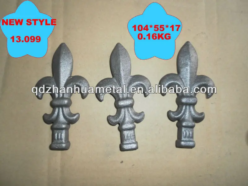 High quality wrought iron spear top metal fence