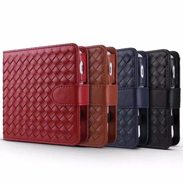 OEM/ODM Best Quality Handmade Weave Flip Leather Wallet Case Cover for IQOS Electronic Cigarette Kits