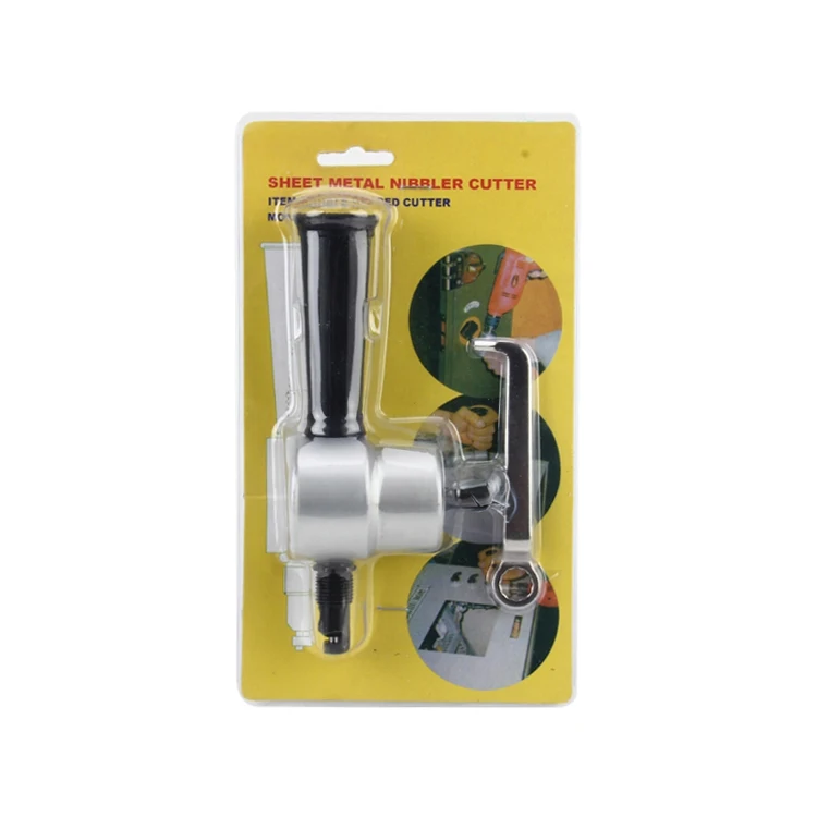 Double Head Tool Sheet Metal Nibbler Cutter for Metal Sheet Cutting with Wrench in Double Blister