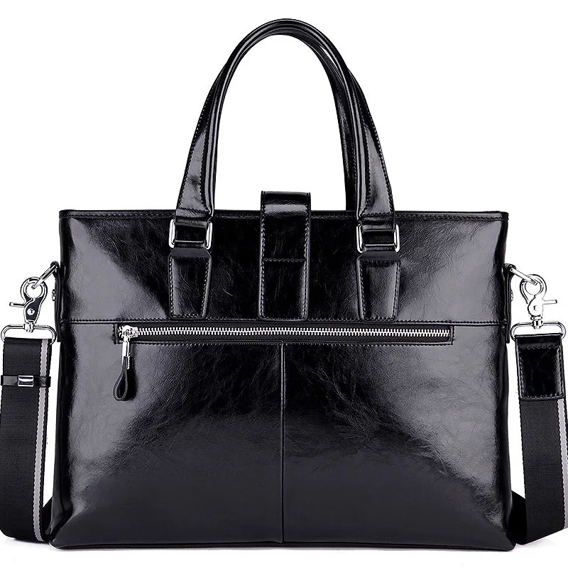 Multi-function genuine leather business men travel bags messenger bag