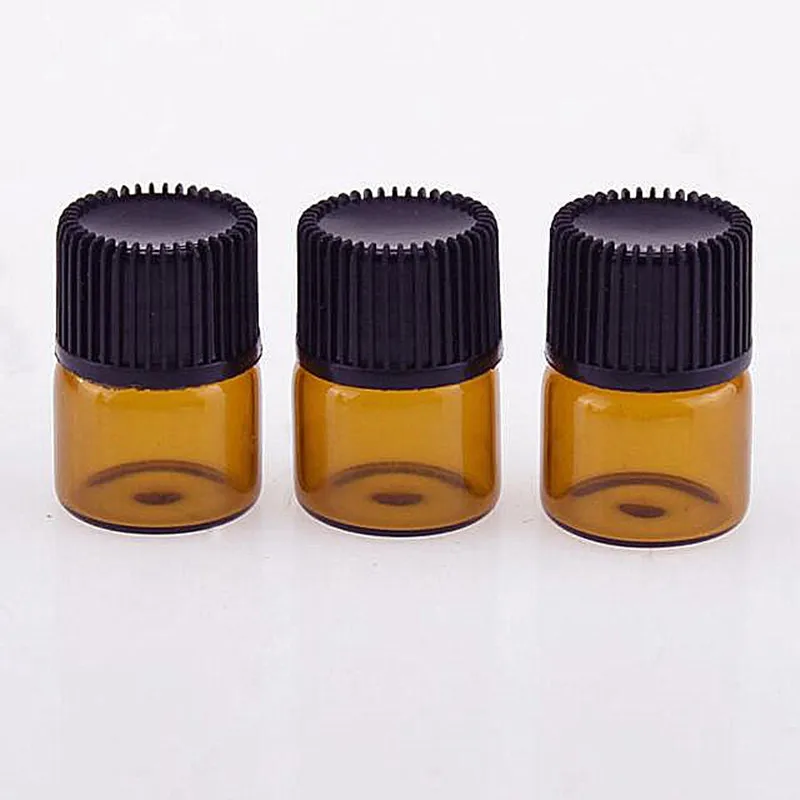 1 2 3 5 ml amber glass essential oil fragrance aromatherapy sample bottle