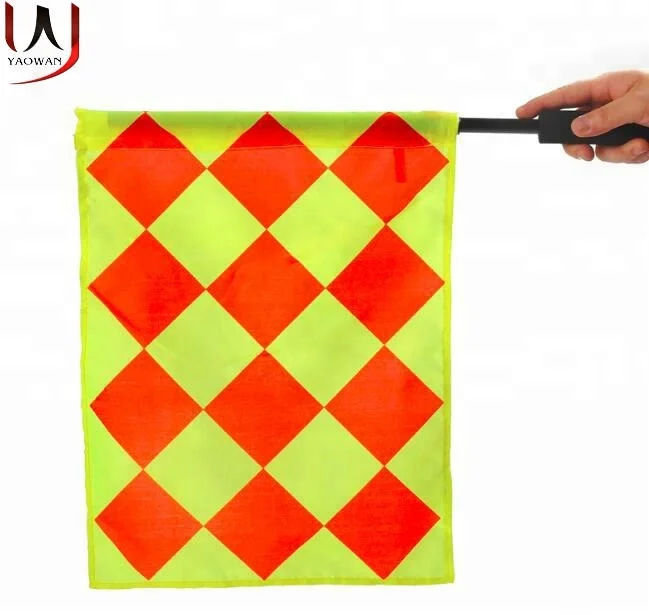 
Two pcs packed waterproof football soccer referee linesman hand flag athletic sport game flag 