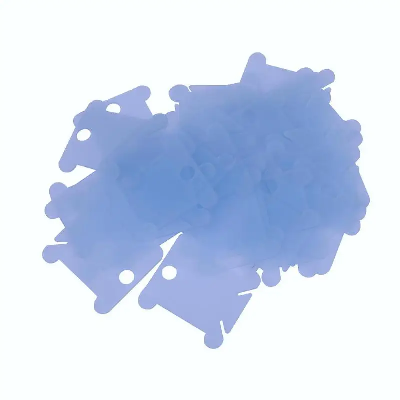 
100pcs Plastic Bobbins 4x3.5x0.1cm Threads Holders Embroidery Floss Storage Cross Stitch Sewing Tools Thread Holder E5M1 