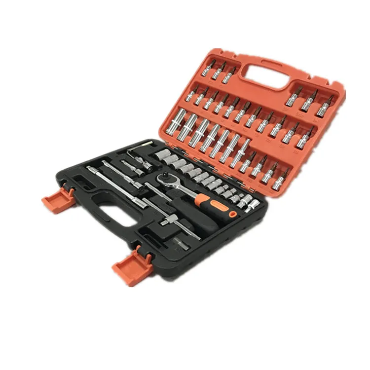 53 bit socket hex key wrenches universal joint extension bar spinner handle household hand tool set