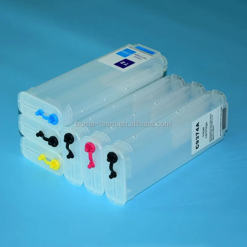 BOMA 72 Empty Refillable ink Cartridge With Chip For HP Designjet T1200 T770 T2300 T790 T795 T1200 T1300e Printer 280ml 6colors