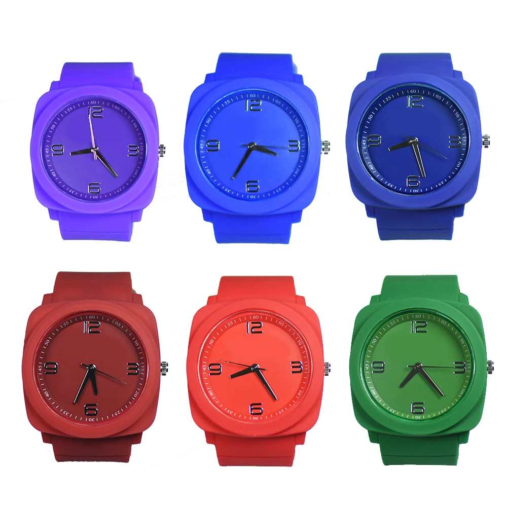 Newest man quartz watch 3ATM Waterproof stainless steel back Japan movement Custom silicon watch