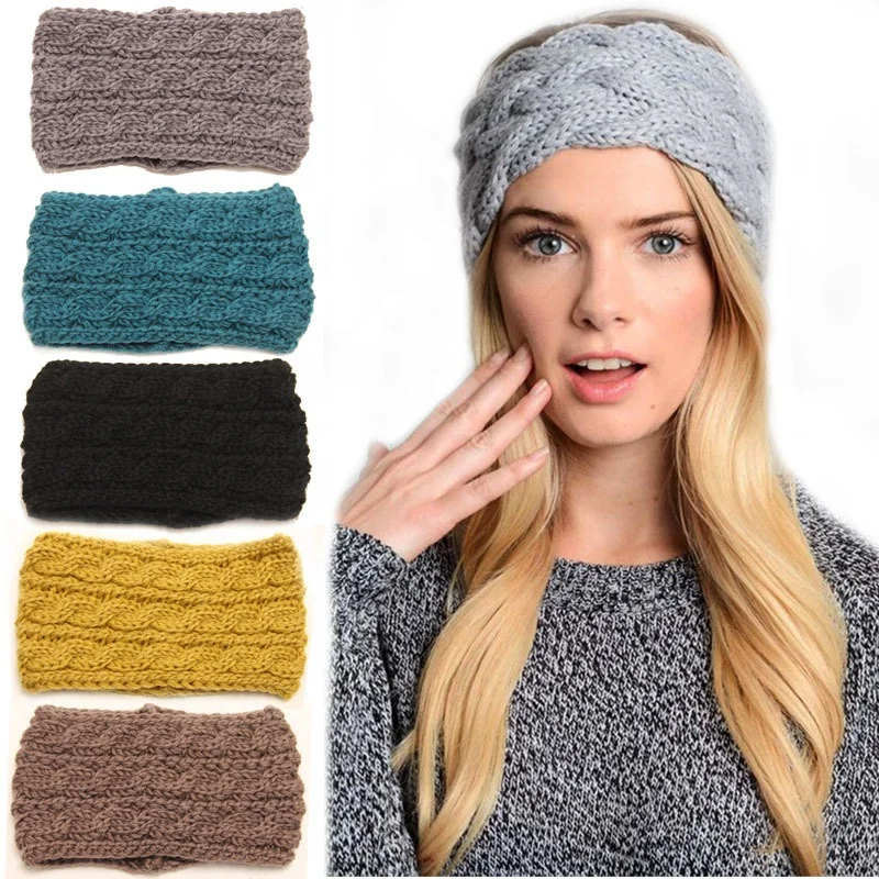
Fashion women Knitted Headband crochet hairband warmer headwrap 