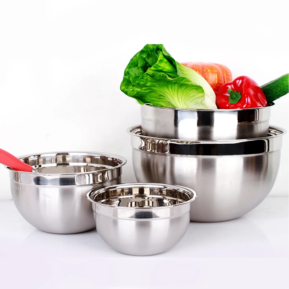 High Quality Stainless Steel Ice Bowl With 7 Sizes Of Serving Mixing Bowl