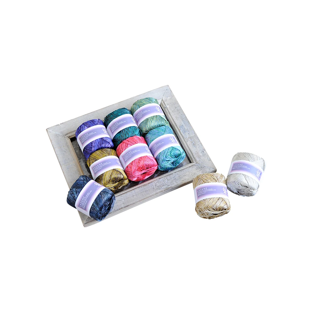 
Wholesale Anti-UV Hand Knitting Dyed Japanese Cotton Silk Yarn 